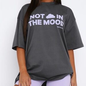 White Fox Not In The Mood Graphic Tee NWT